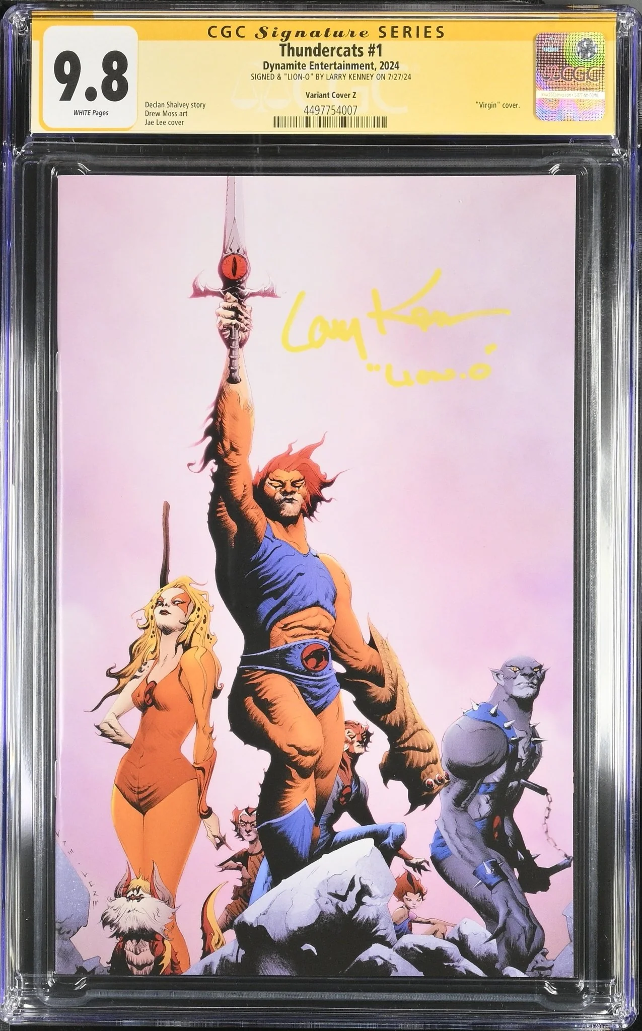 Thundercats #1 Variant Cover Z Dynamite Comics CGC Signature Series 9.8 Signed Larry Kenney - Image 4