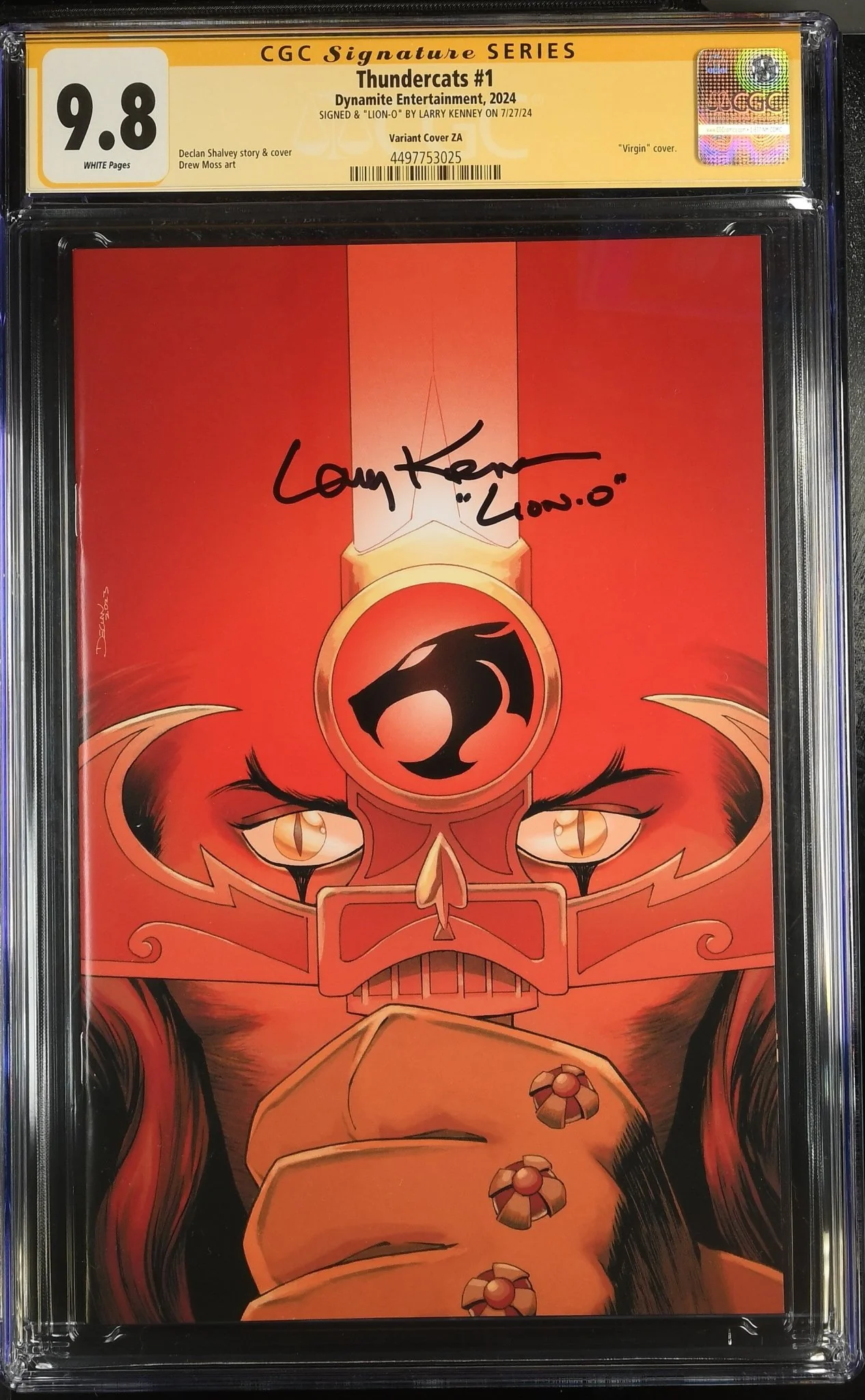 Thundercats #1 Variant Cover ZA Dynamite Comics CGC Signature Series 9.8 Signed Larry Kenney