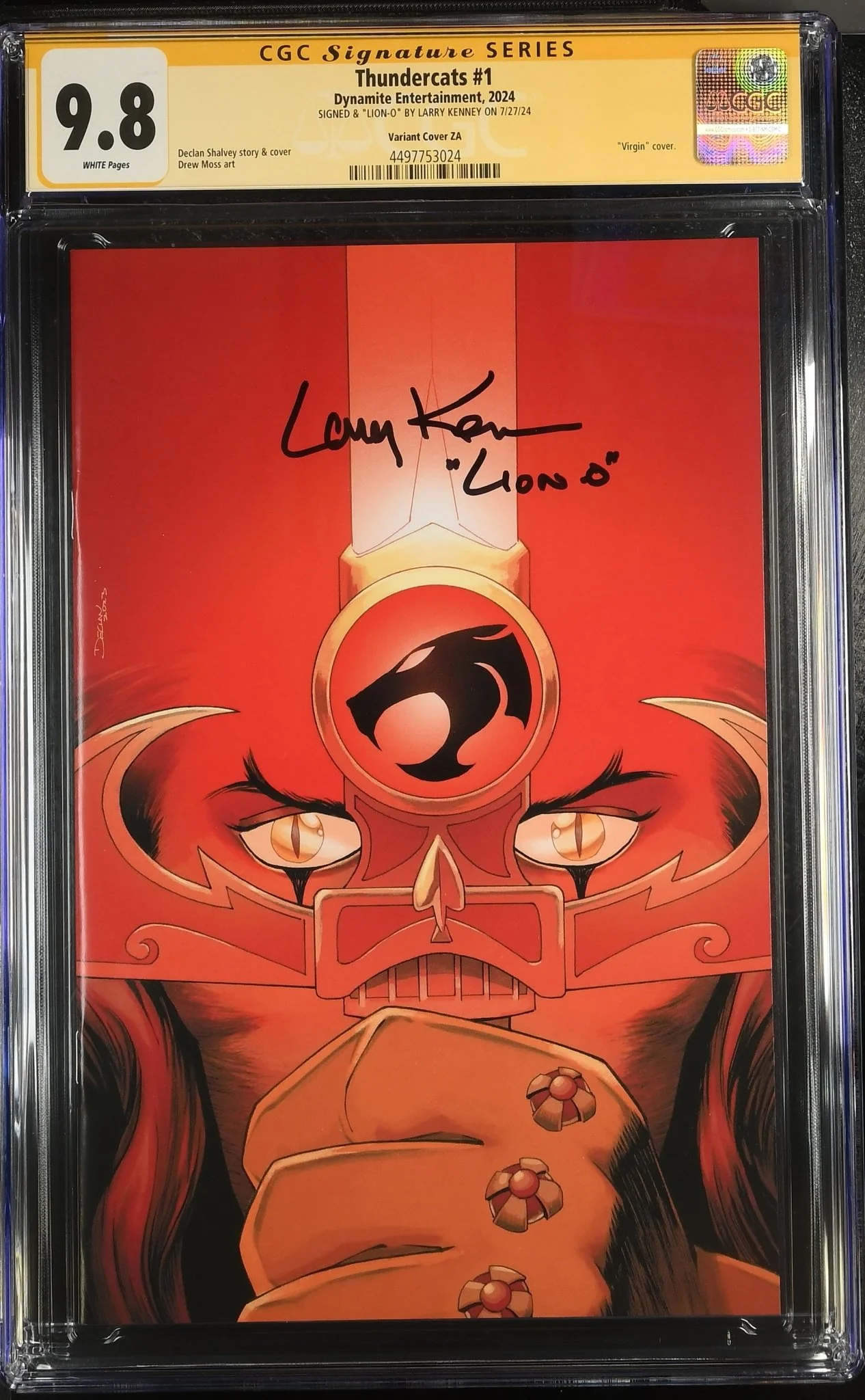 Thundercats #1 Variant Cover ZA Dynamite Comics CGC Signature Series 9.8 Signed Larry Kenney - Image 2