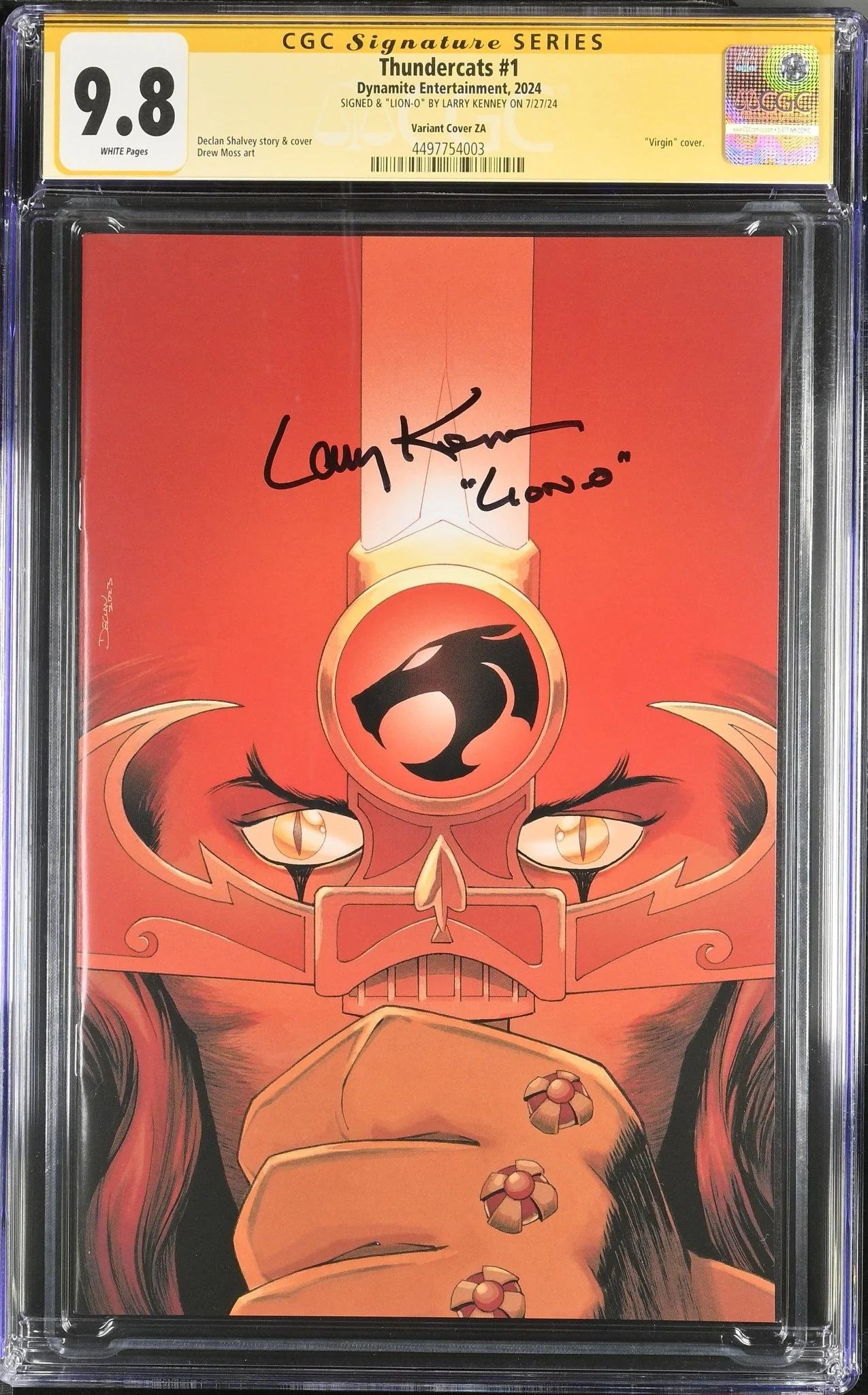 Thundercats #1 Variant Cover ZA Dynamite Comics CGC Signature Series 9.8 Signed Larry Kenney - Image 3