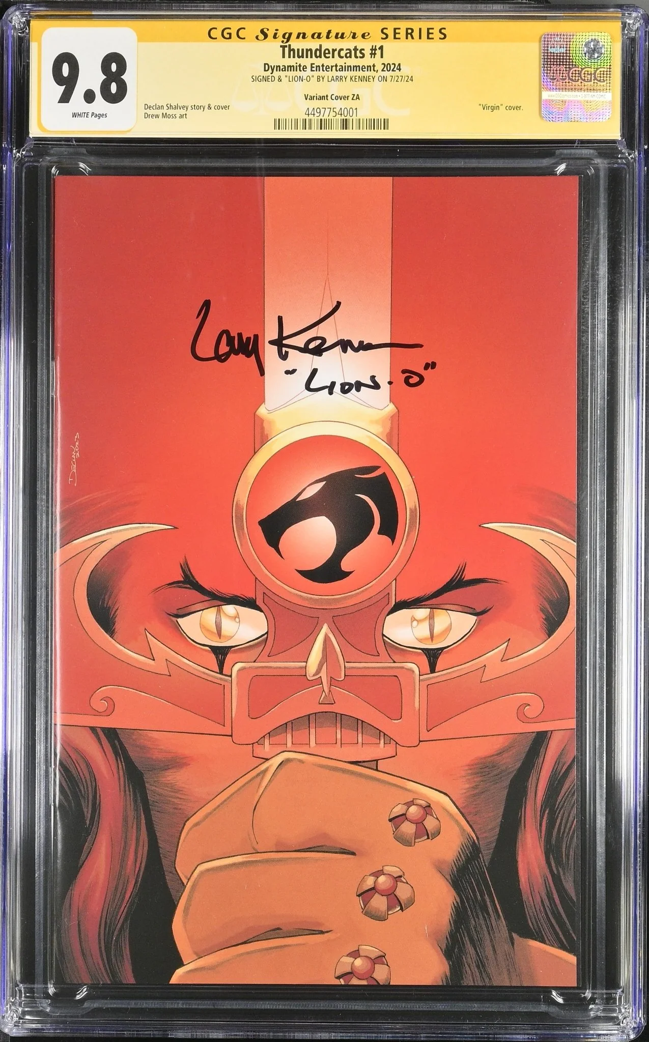Thundercats #1 Variant Cover ZA Dynamite Comics CGC Signature Series 9.8 Signed Larry Kenney - Image 4