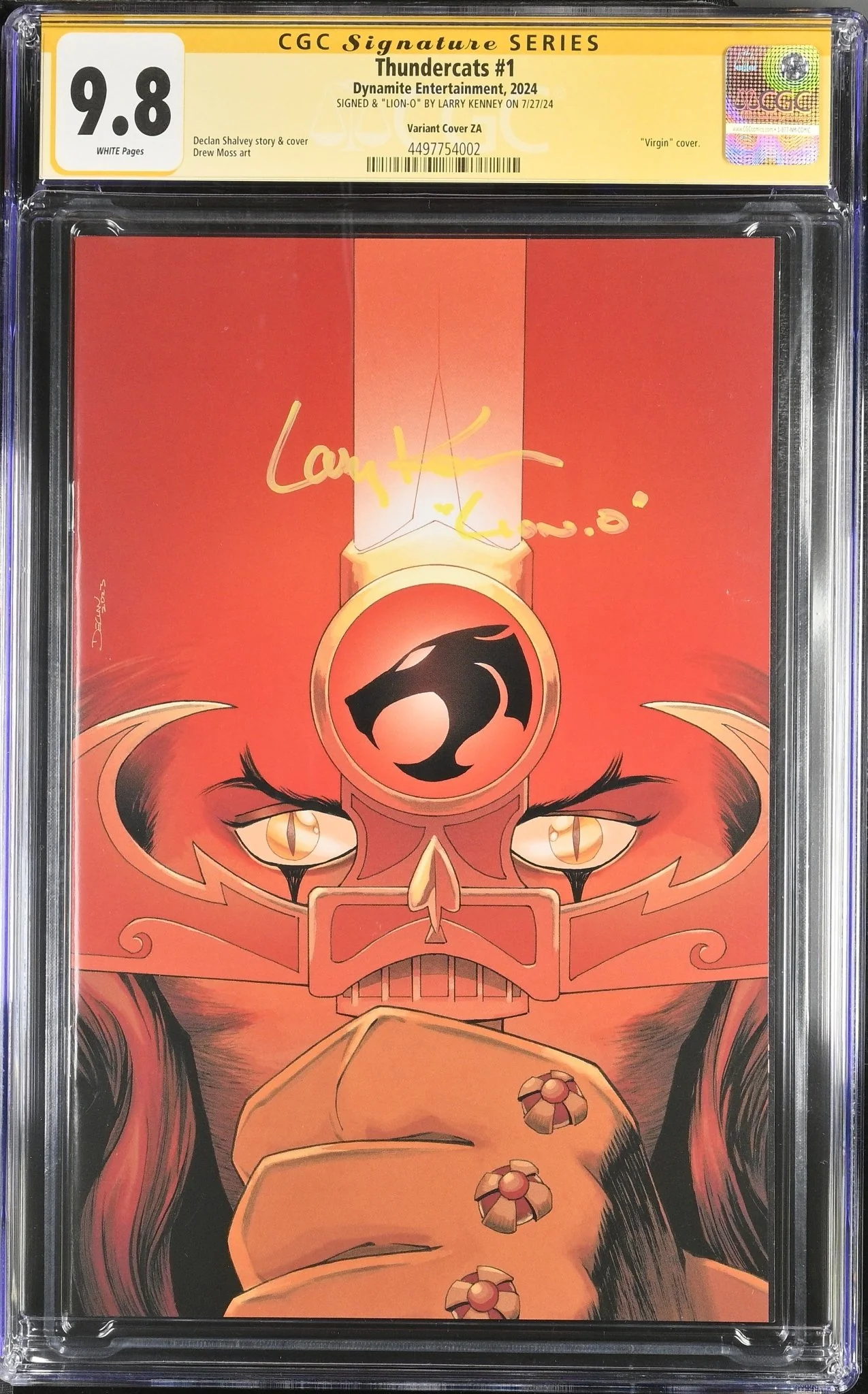 Thundercats #1 Variant Cover ZA Dynamite Comics CGC Signature Series 9.8 Signed Larry Kenney - Image 5
