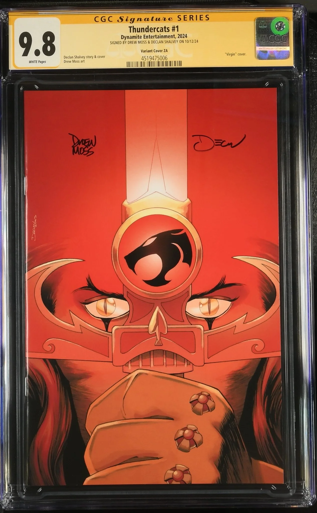 Thundercats #1 Variant Cover ZA Dynamite Comics CGC Signature Series 9.8 Signed Moss, Shalvey - Image 8