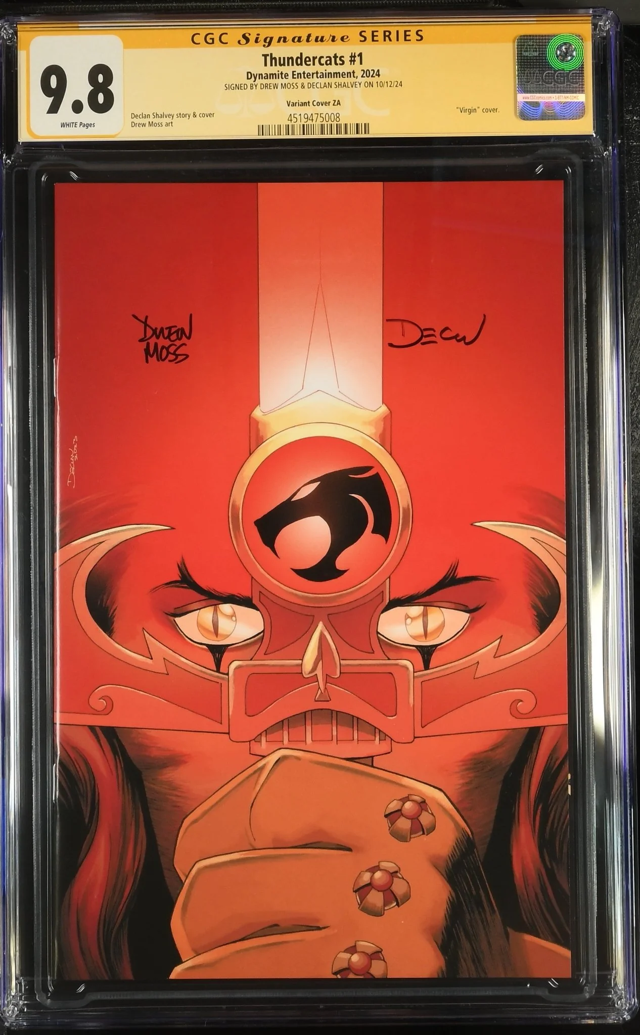 Thundercats #1 Variant Cover ZA Dynamite Comics CGC Signature Series 9.8 Signed Moss, Shalvey - Image 9