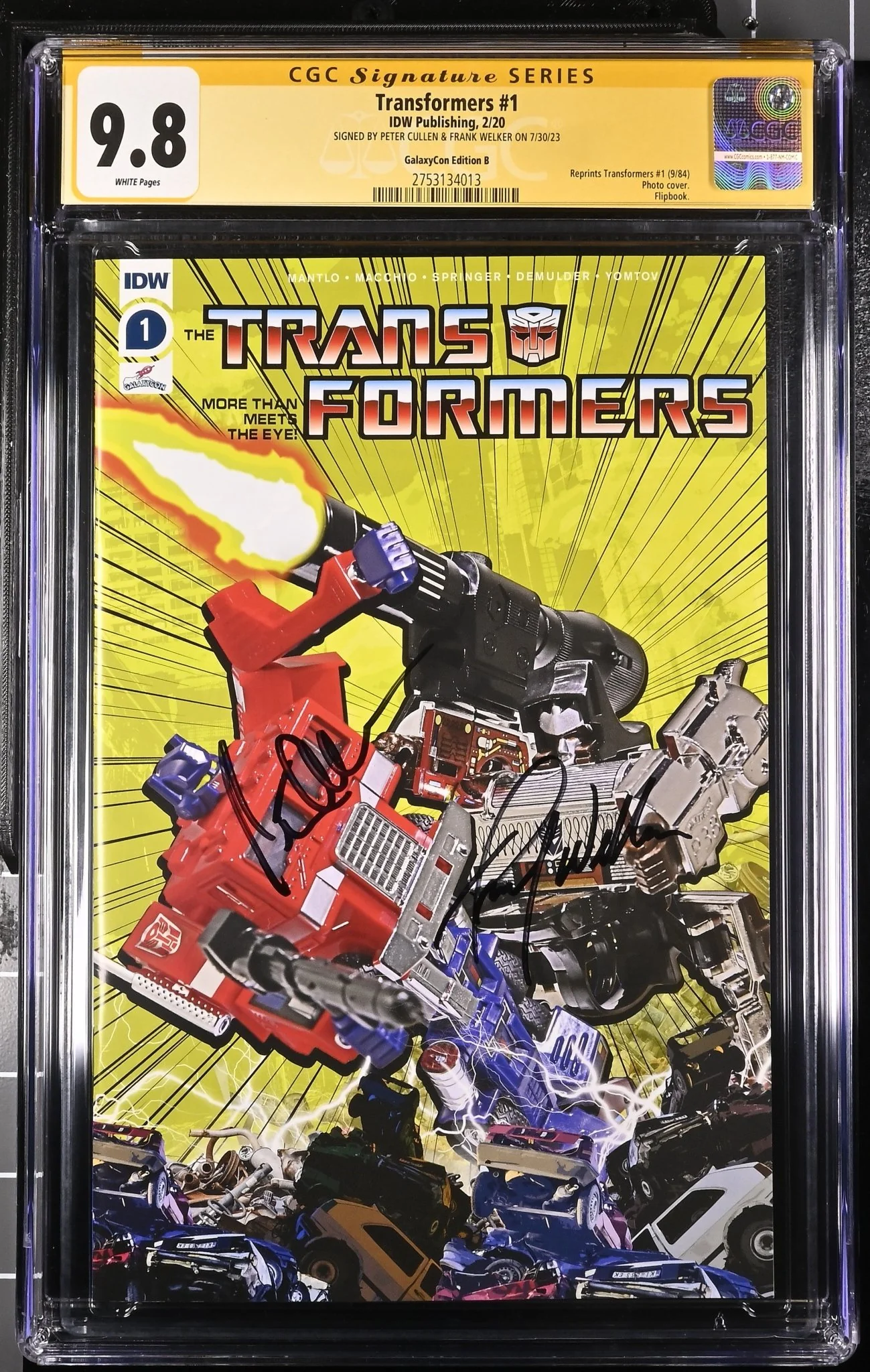 Transformers #1 GalaxyCon Exclusive Cover B IDW CGC Signature Series 9.8 Signed Cullen, Welker - Image 12