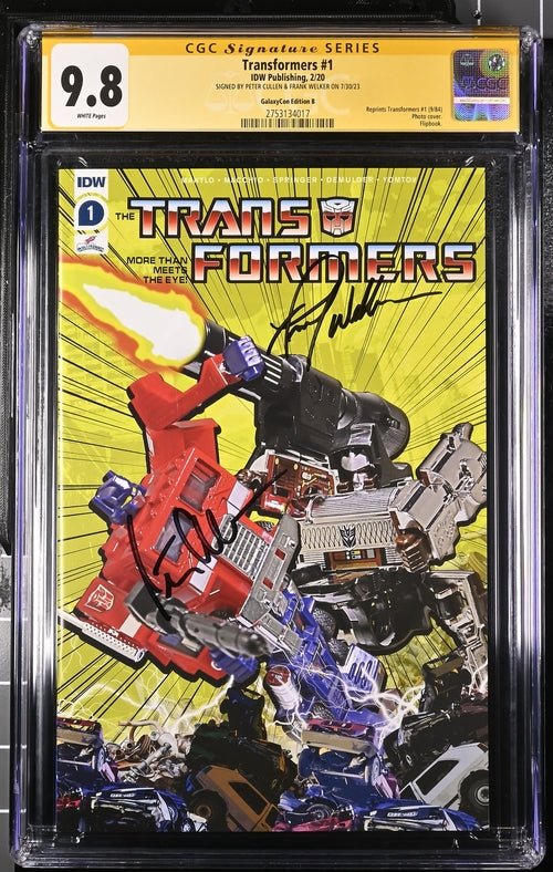 Transformers #1 GalaxyCon Exclusive Cover B IDW CGC Signature Series 9.8 Signed Cullen, Welker - Image 4