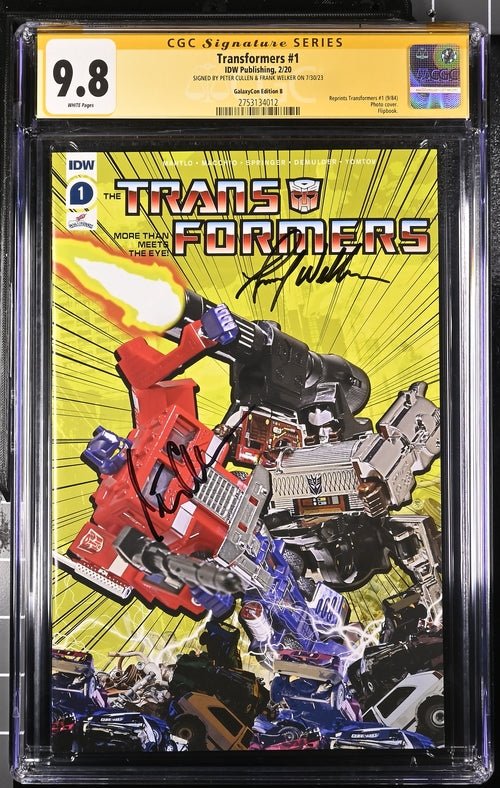 Transformers #1 GalaxyCon Exclusive Cover B IDW CGC Signature Series 9.8 Signed Cullen, Welker - Image 6