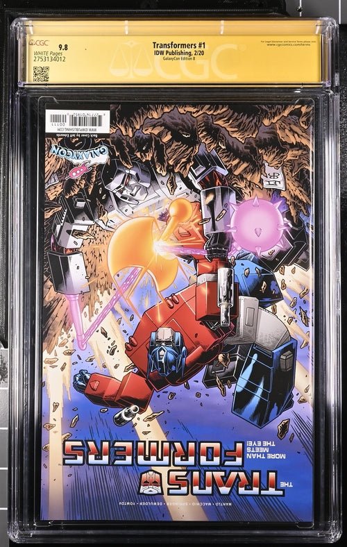 Transformers #1 GalaxyCon Exclusive Cover B IDW CGC Signature Series 9.8 Signed Cullen, Welker - Image 7