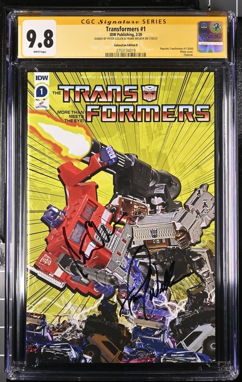 Transformers #1 GalaxyCon Exclusive Cover B IDW CGC Signature Series 9.8 Signed Cullen, Welker - Image 8