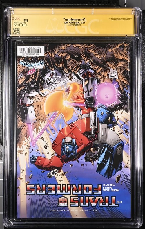 Transformers #1 GalaxyCon Exclusive Cover B IDW CGC Signature Series 9.8 Signed Cullen, Welker - Image 9