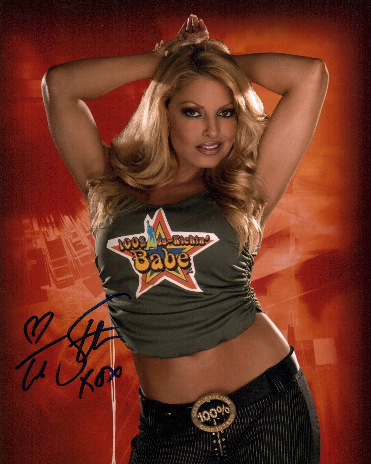 Trish Stratus WWE Wrestling 8x10 Signed Photo JSA Certified Autograph - Image 2