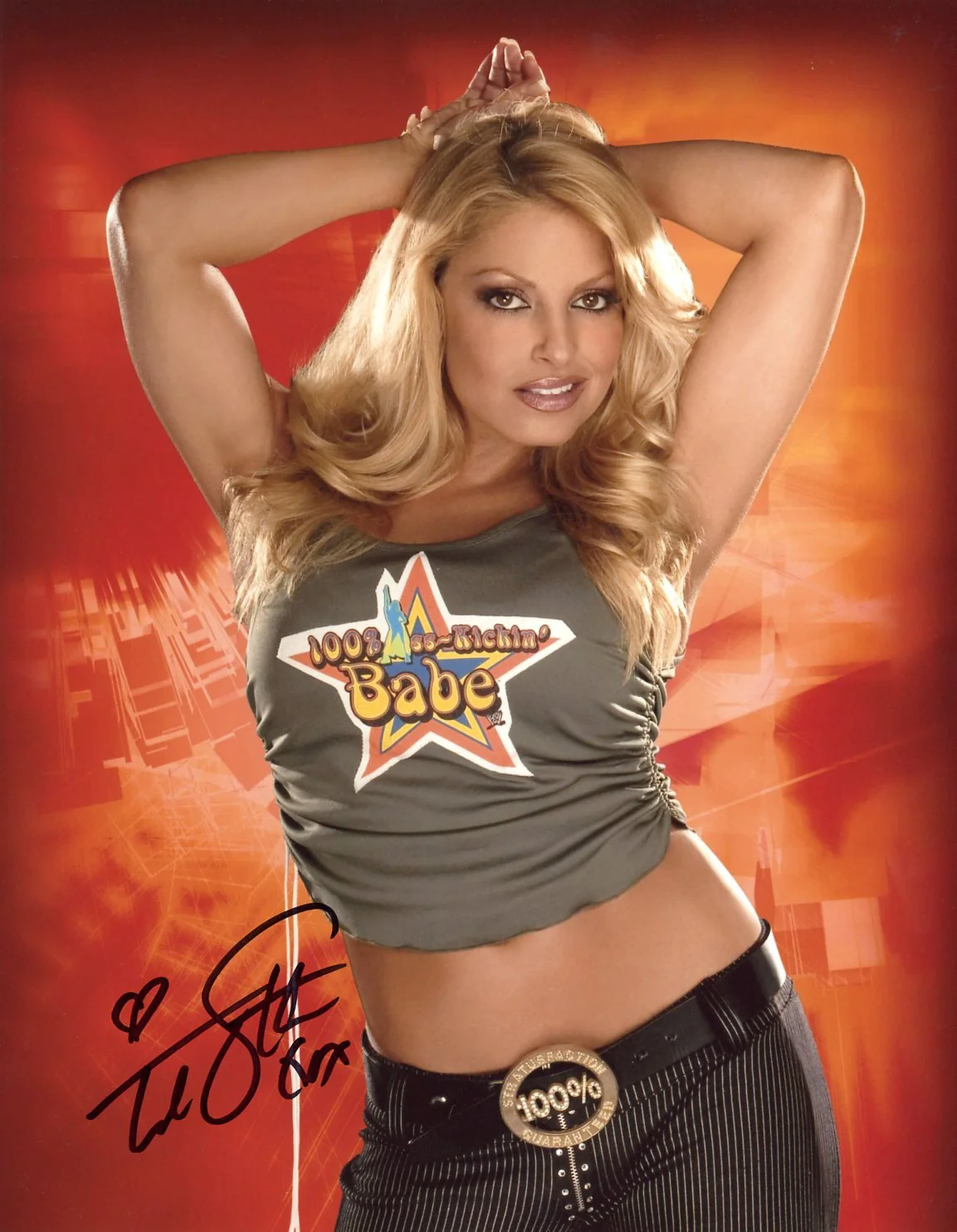 Trish Stratus WWE Wrestling 8x10 Signed Photo JSA Certified Autograph - Image 3