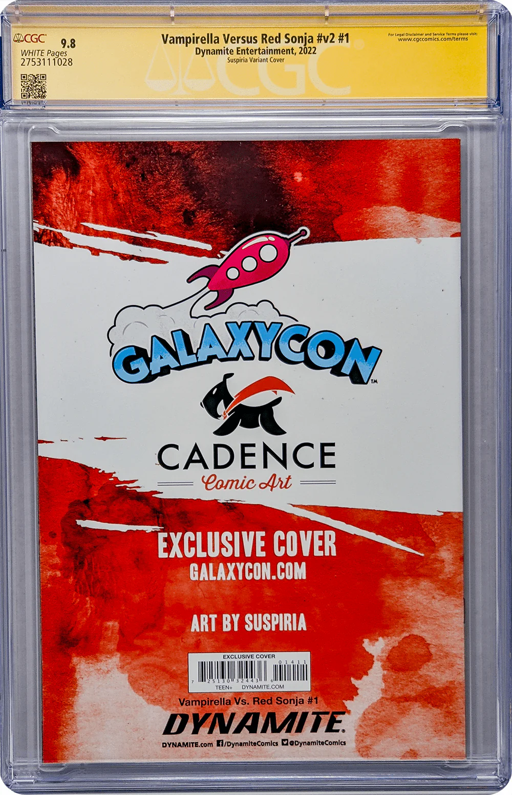 Vampirella Vs. Red Sonja #v2 #1 GalaxyCon Variant CGC Signature Series 9.8 Signed Suspiria - Image 11