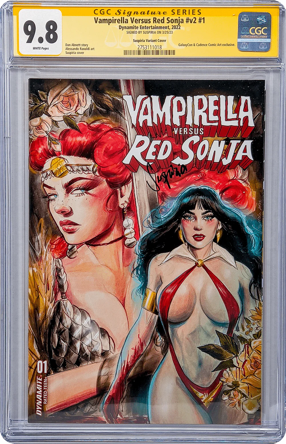 Vampirella Vs. Red Sonja #v2 #1 GalaxyCon Variant CGC Signature Series 9.8 Signed Suspiria - Image 18