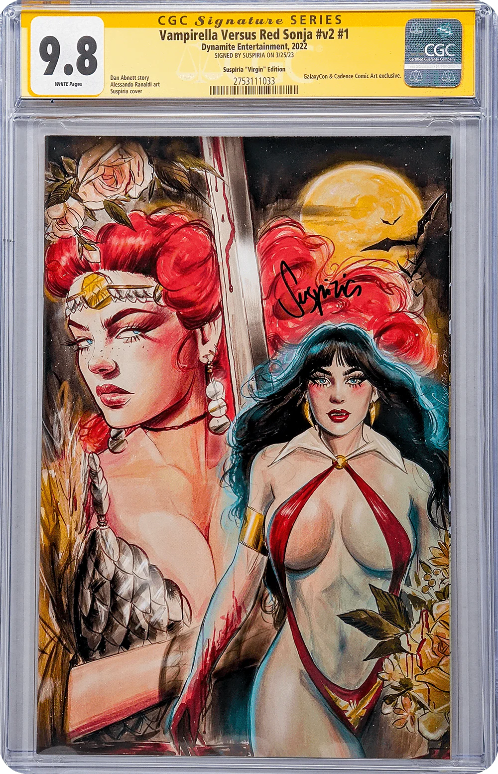 Vampirella Vs. Red Sonja #v2 #1 GalaxyCon Variant CGC Signature Series 9.8 Signed Suspiria - Image 20