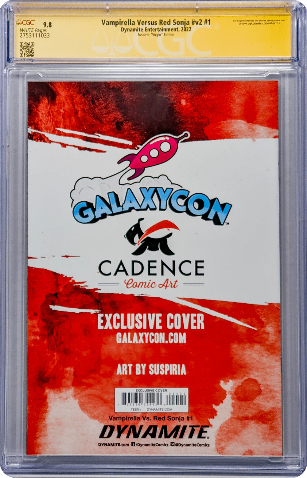 Vampirella Vs. Red Sonja #v2 #1 GalaxyCon Variant CGC Signature Series 9.8 Signed Suspiria - Image 21