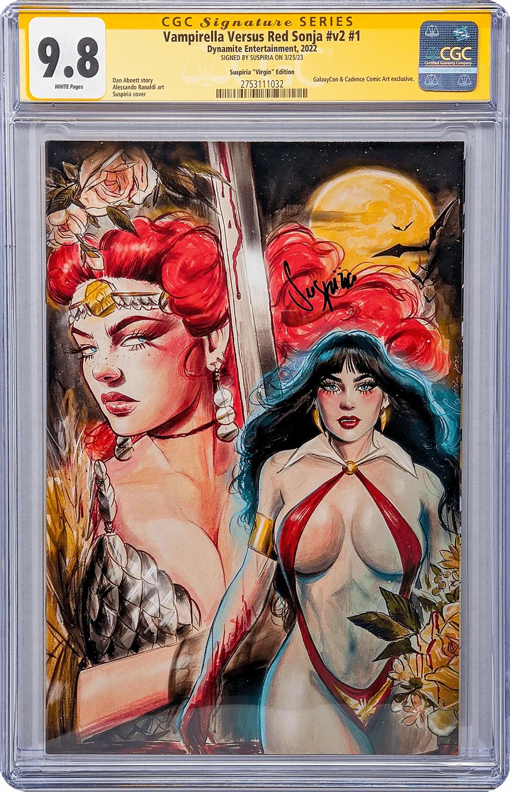 Vampirella Vs. Red Sonja #v2 #1 GalaxyCon Variant CGC Signature Series 9.8 Signed Suspiria - Image 22