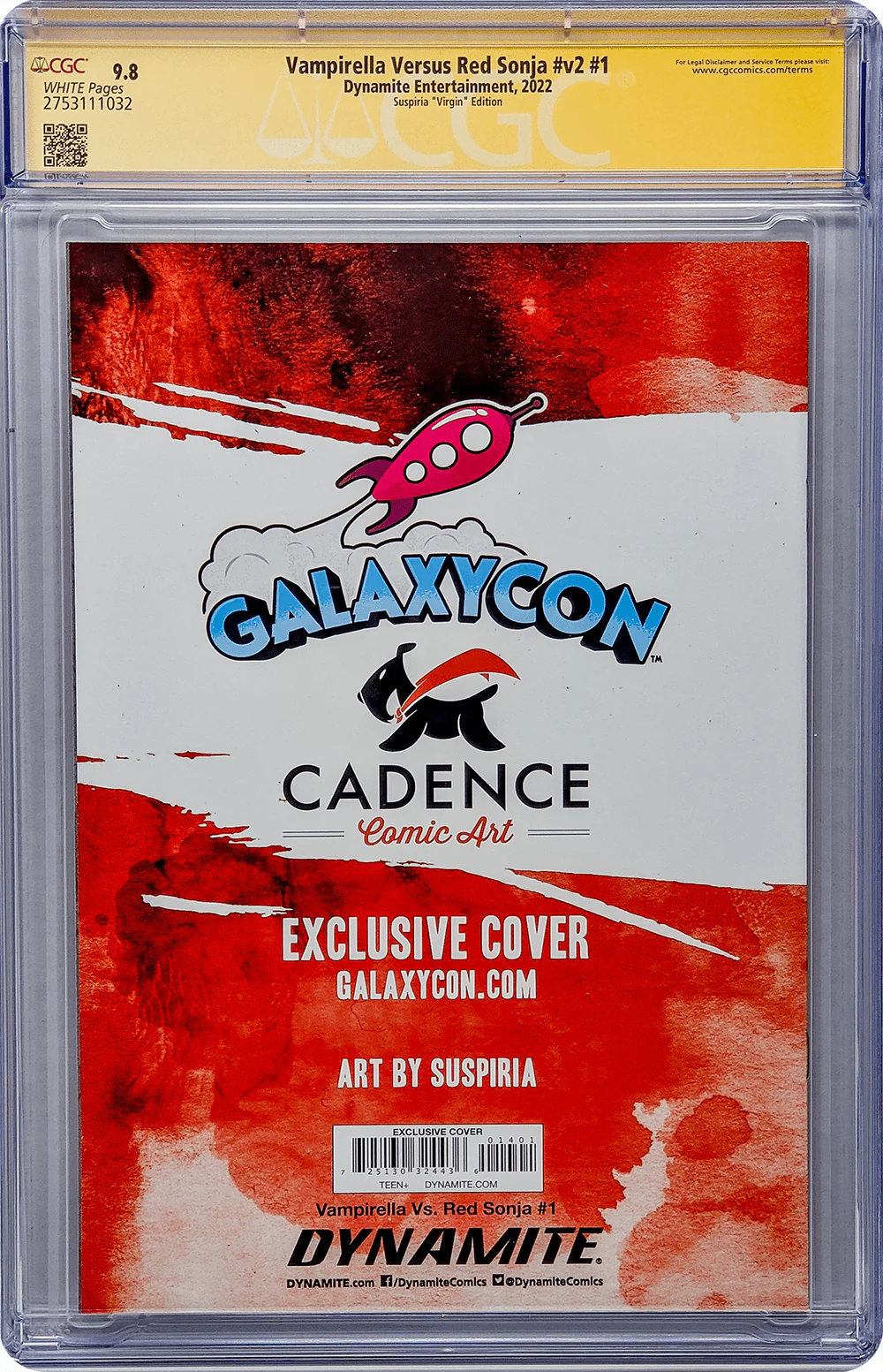 Vampirella Vs. Red Sonja #v2 #1 GalaxyCon Variant CGC Signature Series 9.8 Signed Suspiria - Image 23