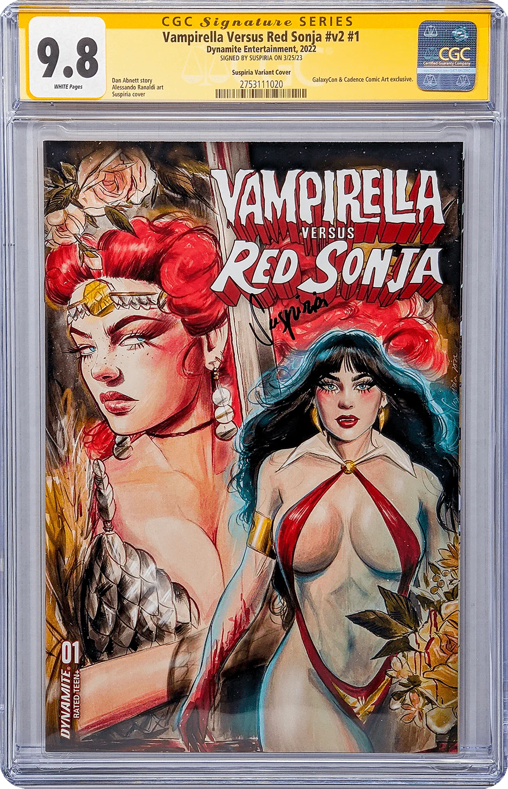 Vampirella Vs. Red Sonja #v2 #1 GalaxyCon Variant CGC Signature Series 9.8 Signed Suspiria - Image 24