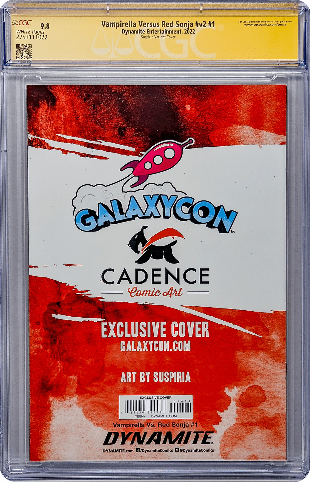 Vampirella Vs. Red Sonja #v2 #1 GalaxyCon Variant CGC Signature Series 9.8 Signed Suspiria - Image 7