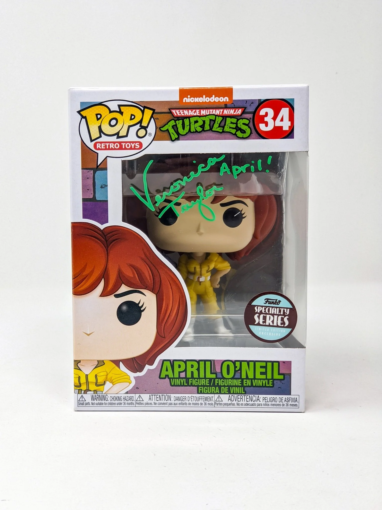 Veronica Taylor TMNT April O'Neil #34 Exclusive Signed Funko Pop JSA Certified Autograph - Image 3