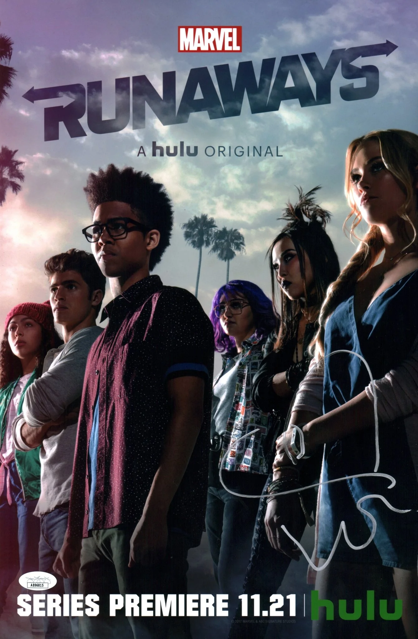 Virginia Gardner Marvel Runaways 11x17 Signed Photo Poster JSA Certified Autograph