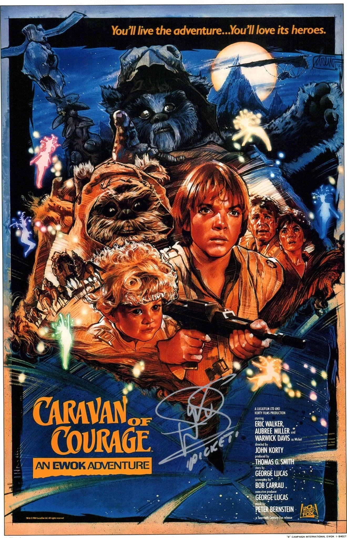 Warwick Davis Caravan of Courage 11x17 Signed Photo Poster JSA Certified Autograph