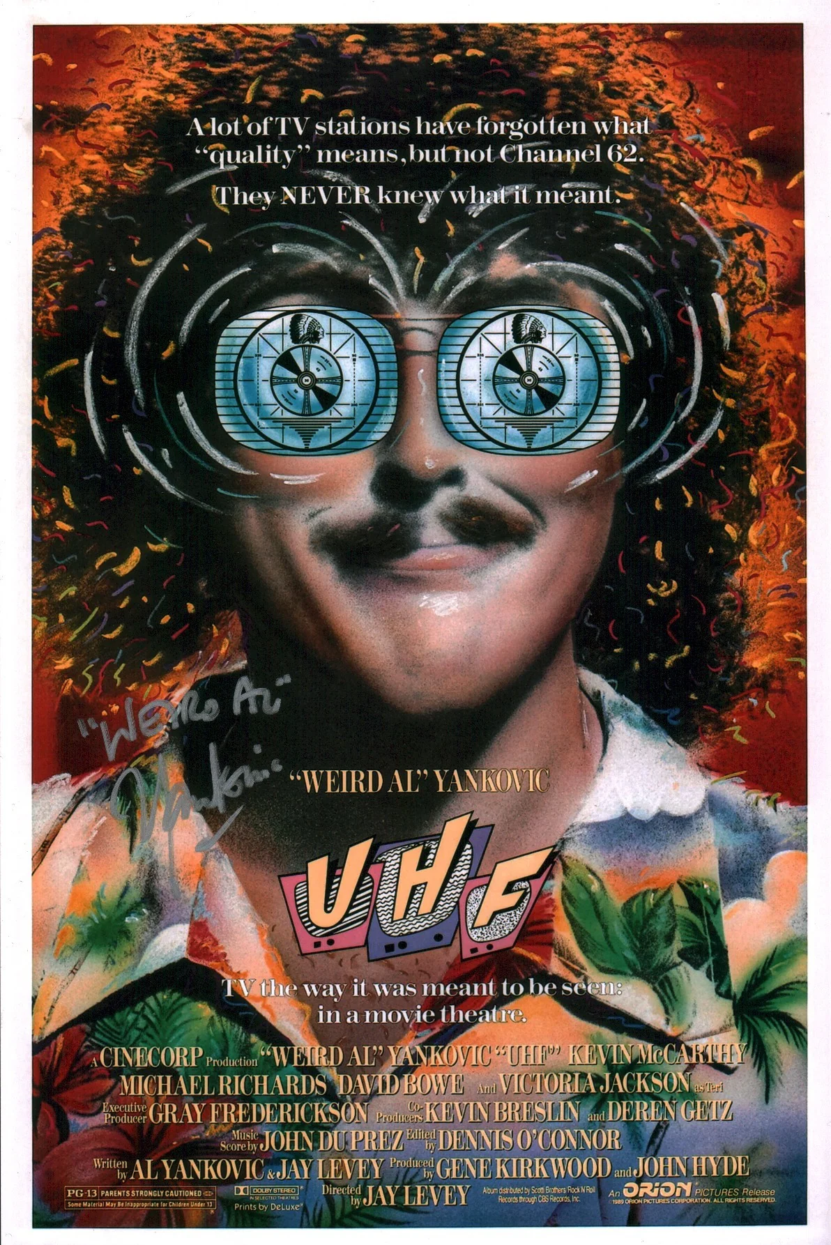 Weird Al Yankovic UHF 8x12 Photo JSA Certified Autograph - Image 2