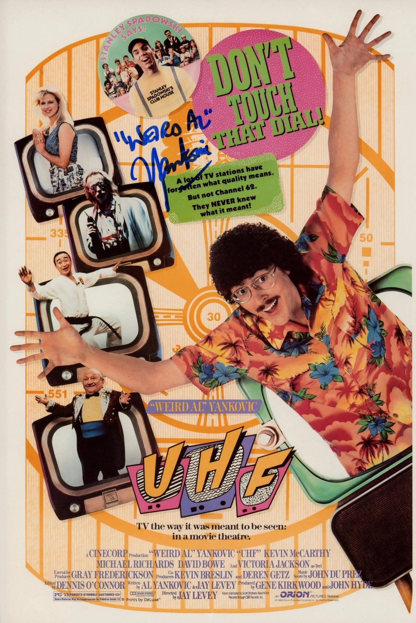 Weird Al Yankovic UHF 8x12 Photo JSA Certified Autograph - Image 3