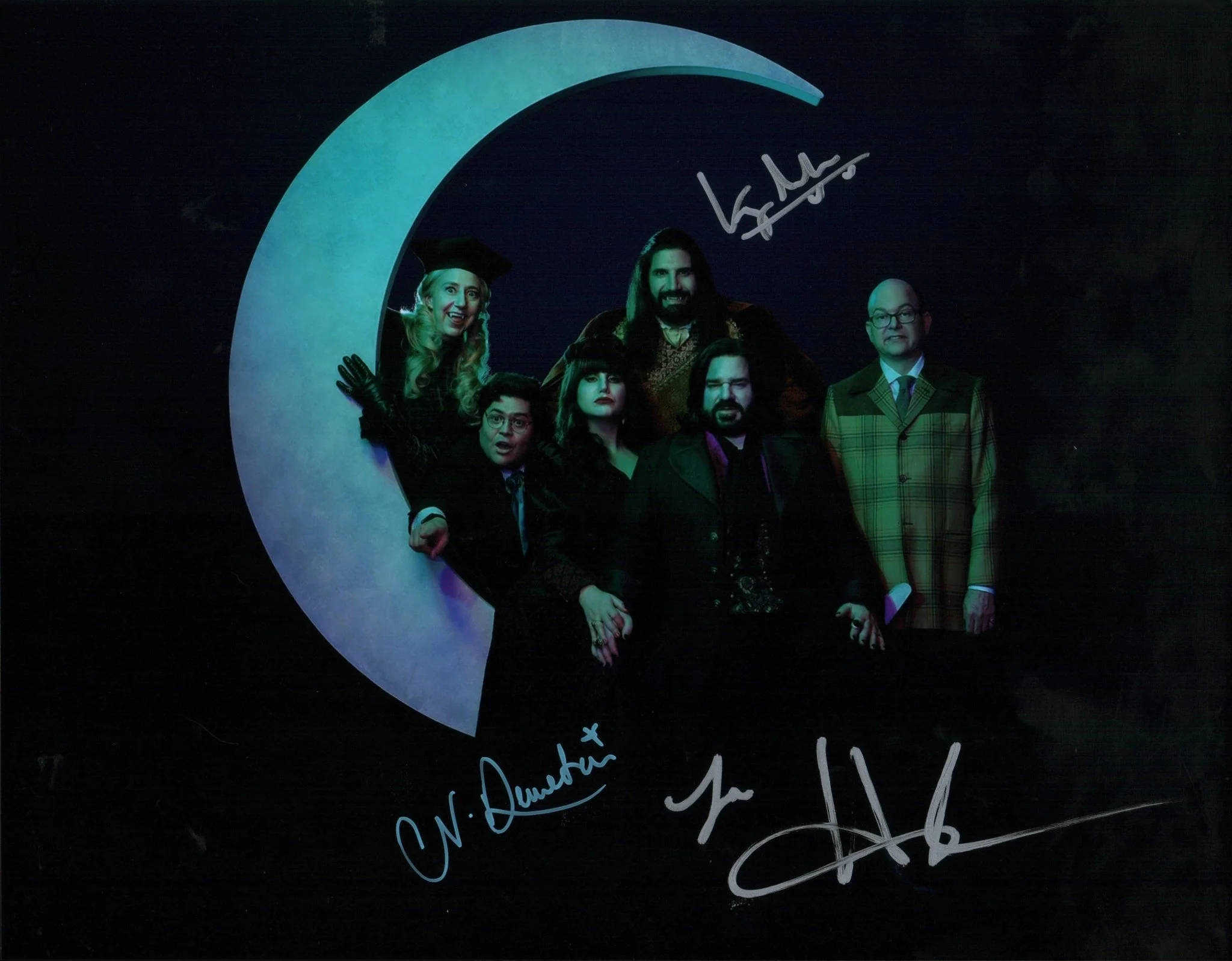 What We Do in the Shadows 11x14 Photo Poster Cast x3 Signed Guillen, Demetriou, Novak JSA Certified Autograph - Image 3