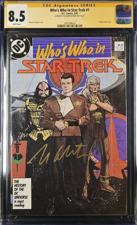 Who's Who in Star Trek #1 DC Comics CGC Signature Series 8.5 Signed William Shatner - Image 2