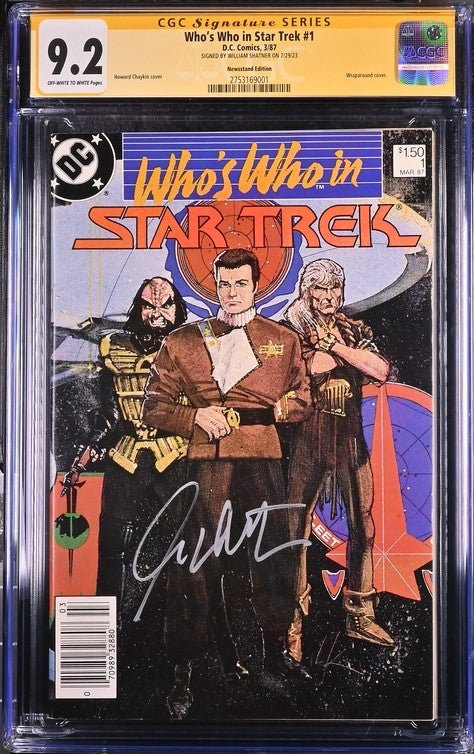 Who's Who in Star Trek #1 DC Comics CGC Signature Series 9.2 Signed William Shatner - Image 2