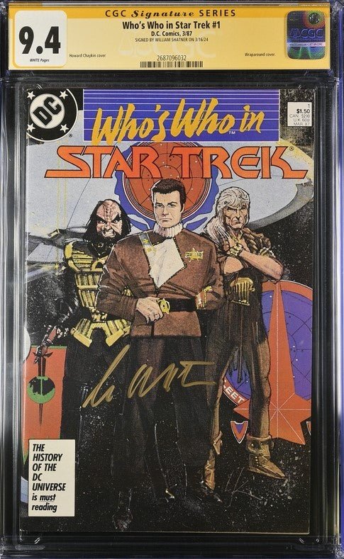 Who's Who in Star Trek #1 DC Comics CGC Signature Series 9.4 Signed William Shatner - Image 2
