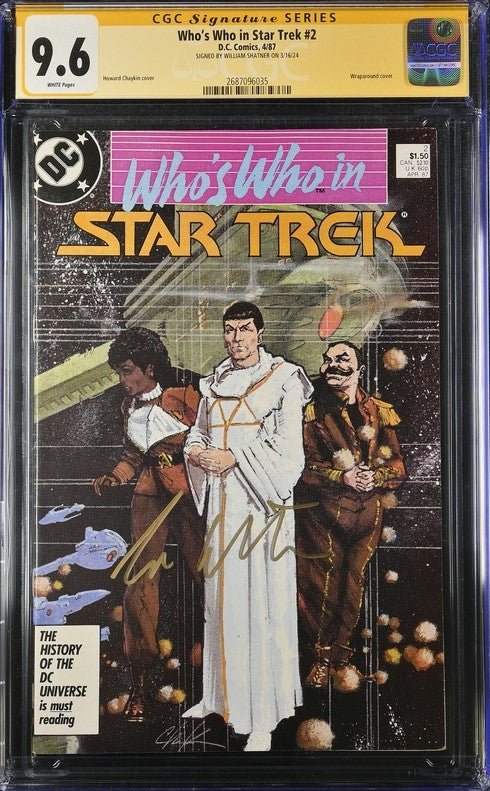 Who's Who in Star Trek #2 DC Comics CGC Signature Series 9.6 Signed William Shatner - Image 2