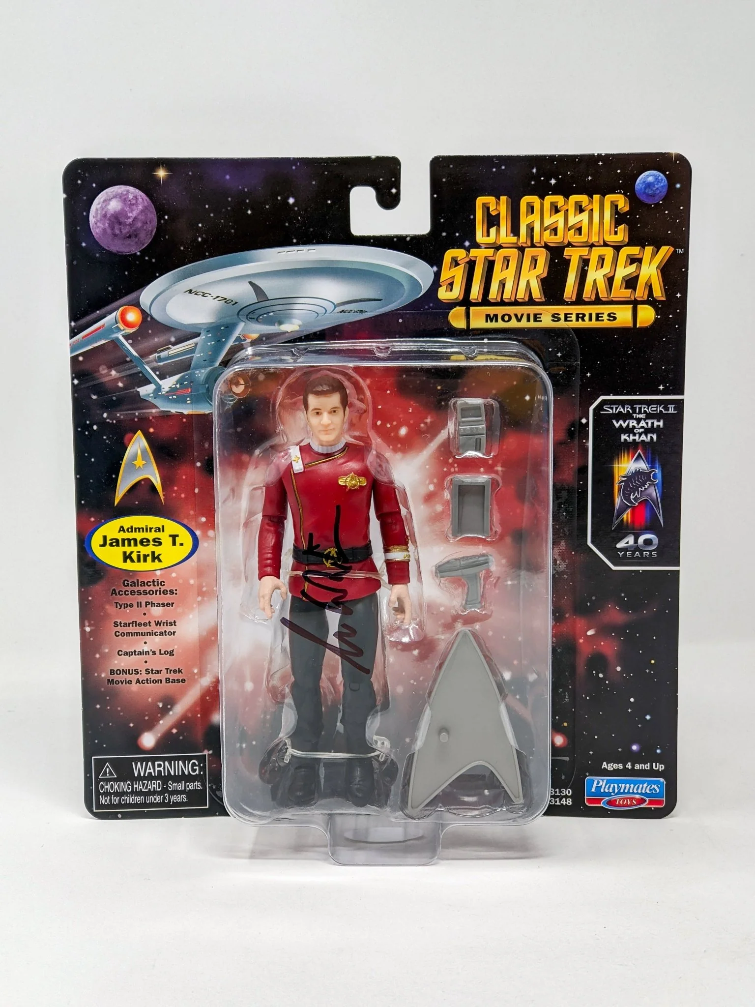 William Shatner Star Trek Captain Kirk Playmates Action Figure Signed JSA Certified Autograph - Image 2