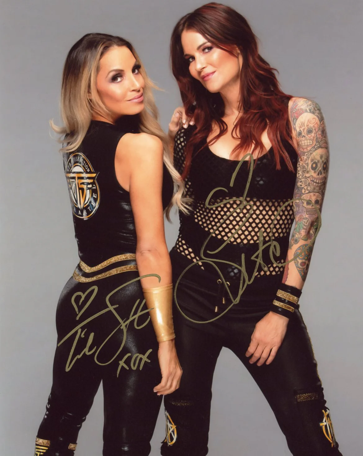 AEW Wrestling 8x10 Signed Photo Cast x2 Trish Stratus Lita JSA Certified Autograph - Image 3