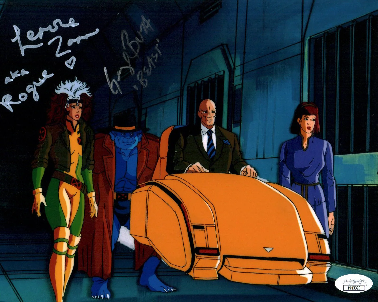 X-Men: The Animated Series 8x10 Photo Cast x2 Signed Buza, Zann JSA Certified Autograph - Image 2