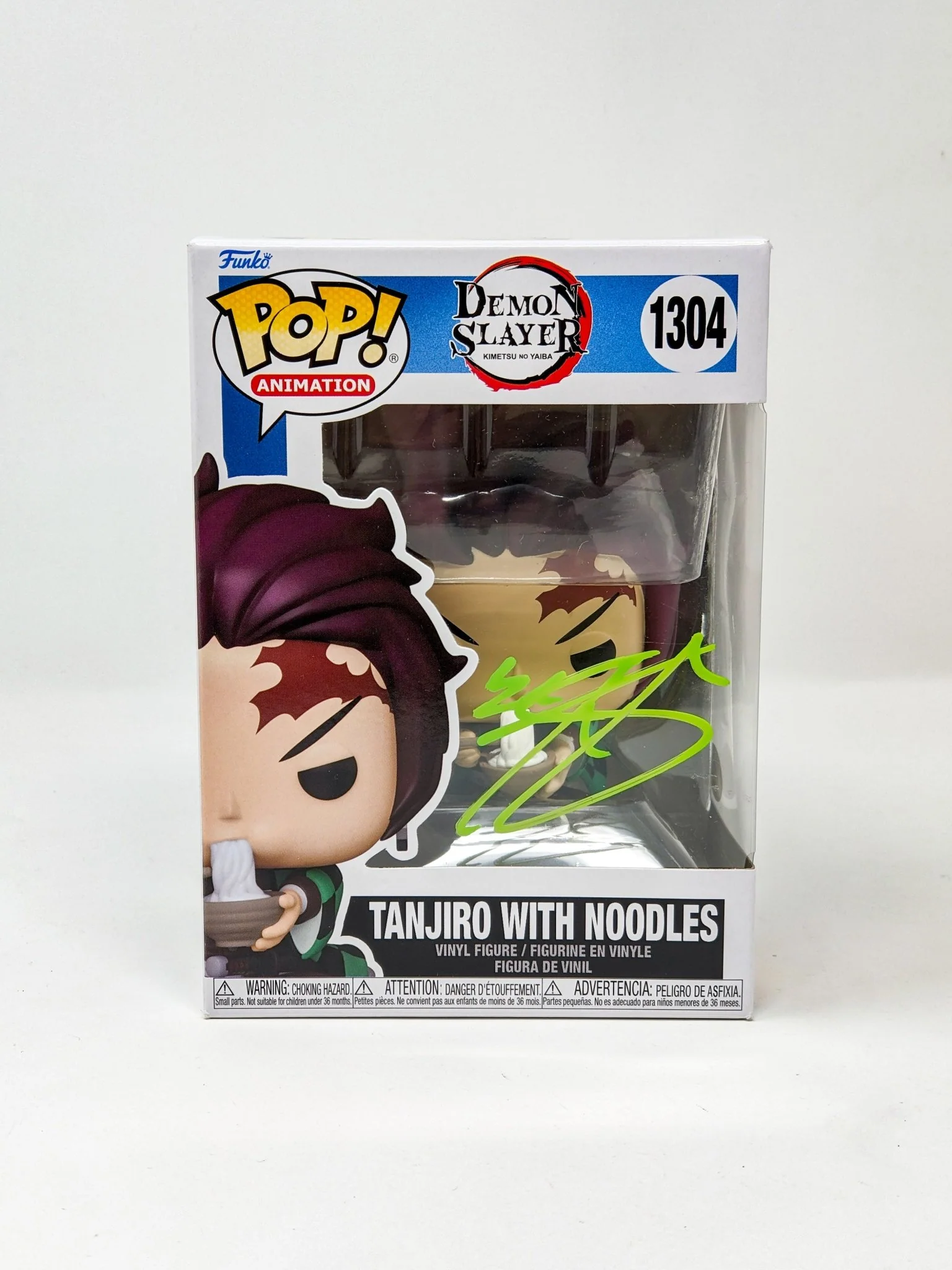 Zach Aguilar Demon Slayer Tanjiro With Noodles #1304 Signed Funko Pop JSA Certified Autograph - Image 5
