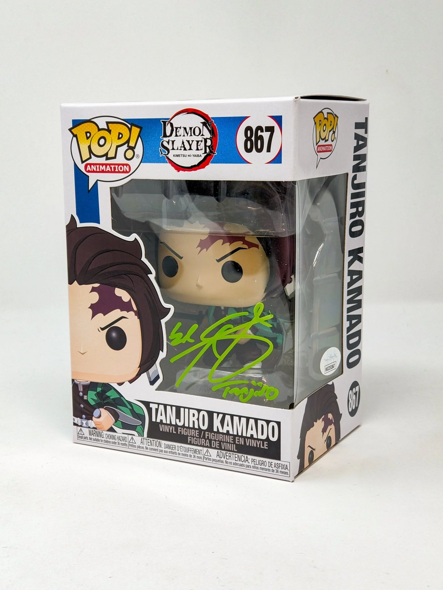 Zach Aguilar Demon Slayer Tanjiro Kamado #867 Signed Funko Pop JSA Certified Autograph - Image 11