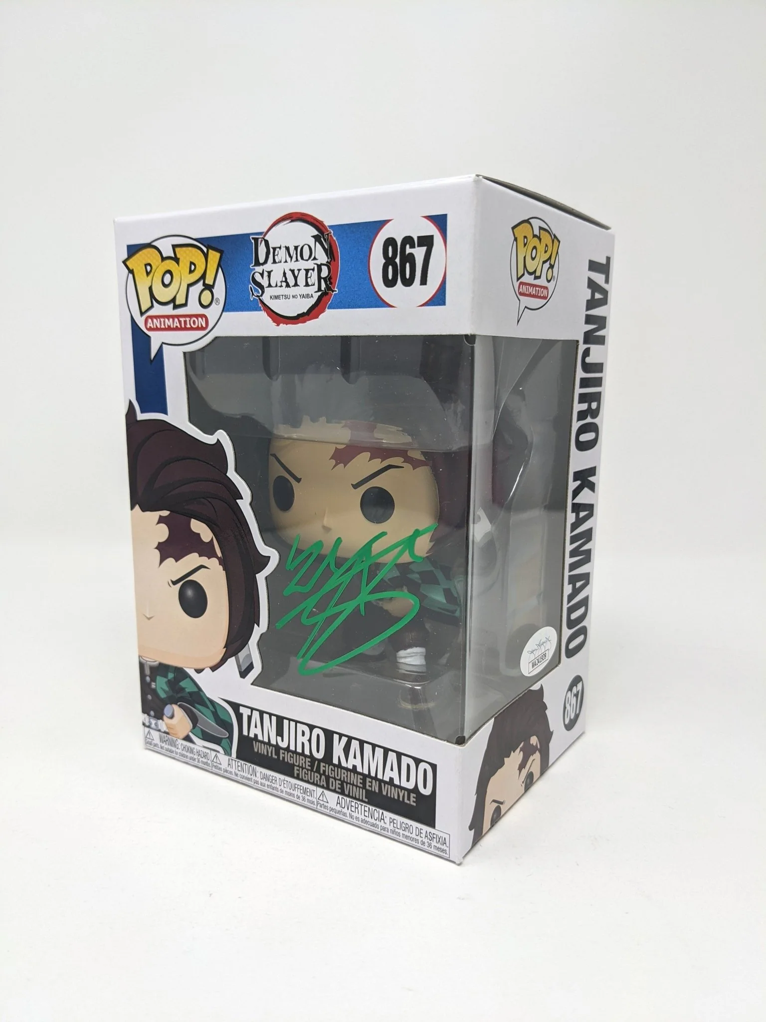 Zach Aguilar Demon Slayer Tanjiro Kamado #867 Signed Funko Pop JSA Certified Autograph - Image 3