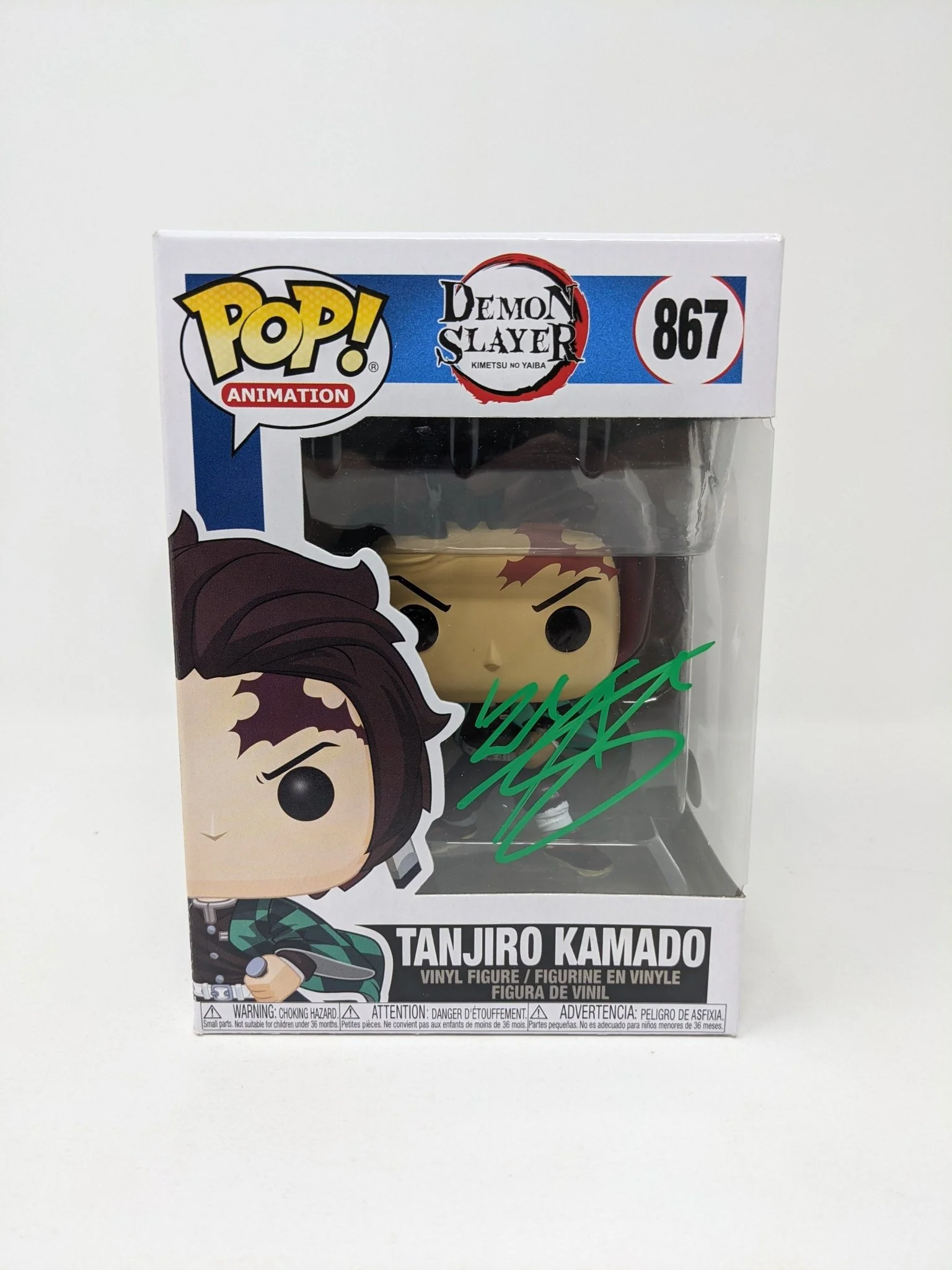 Zach Aguilar Demon Slayer Tanjiro Kamado #867 Signed Funko Pop JSA Certified Autograph - Image 4