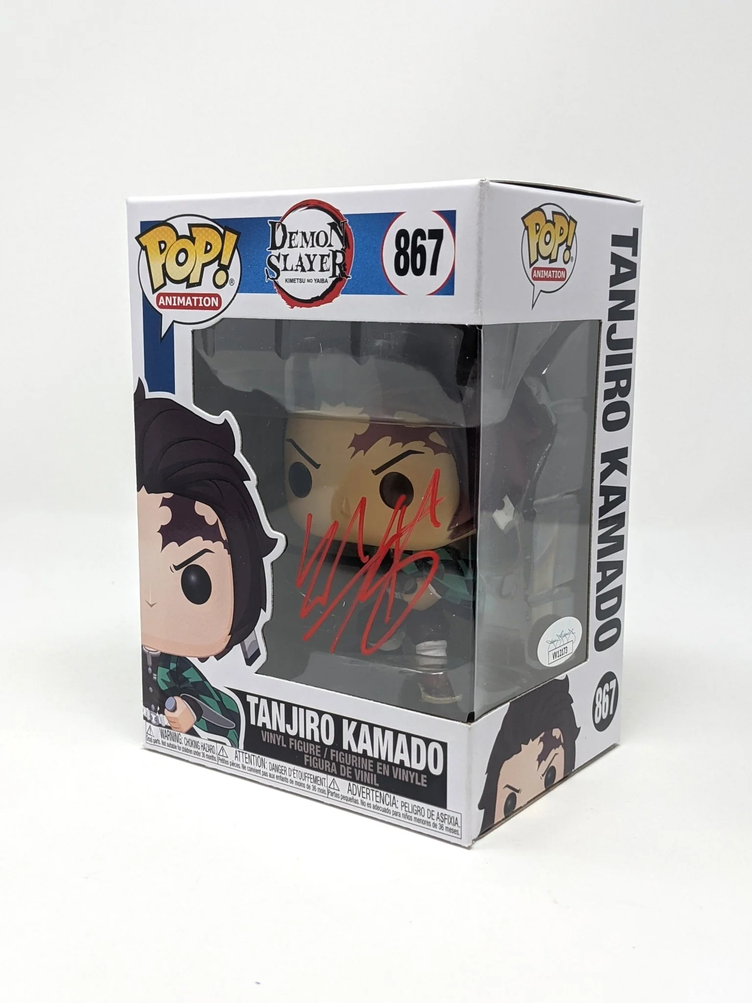 Zach Aguilar Demon Slayer Tanjiro Kamado #867 Signed Funko Pop JSA Certified Autograph - Image 5