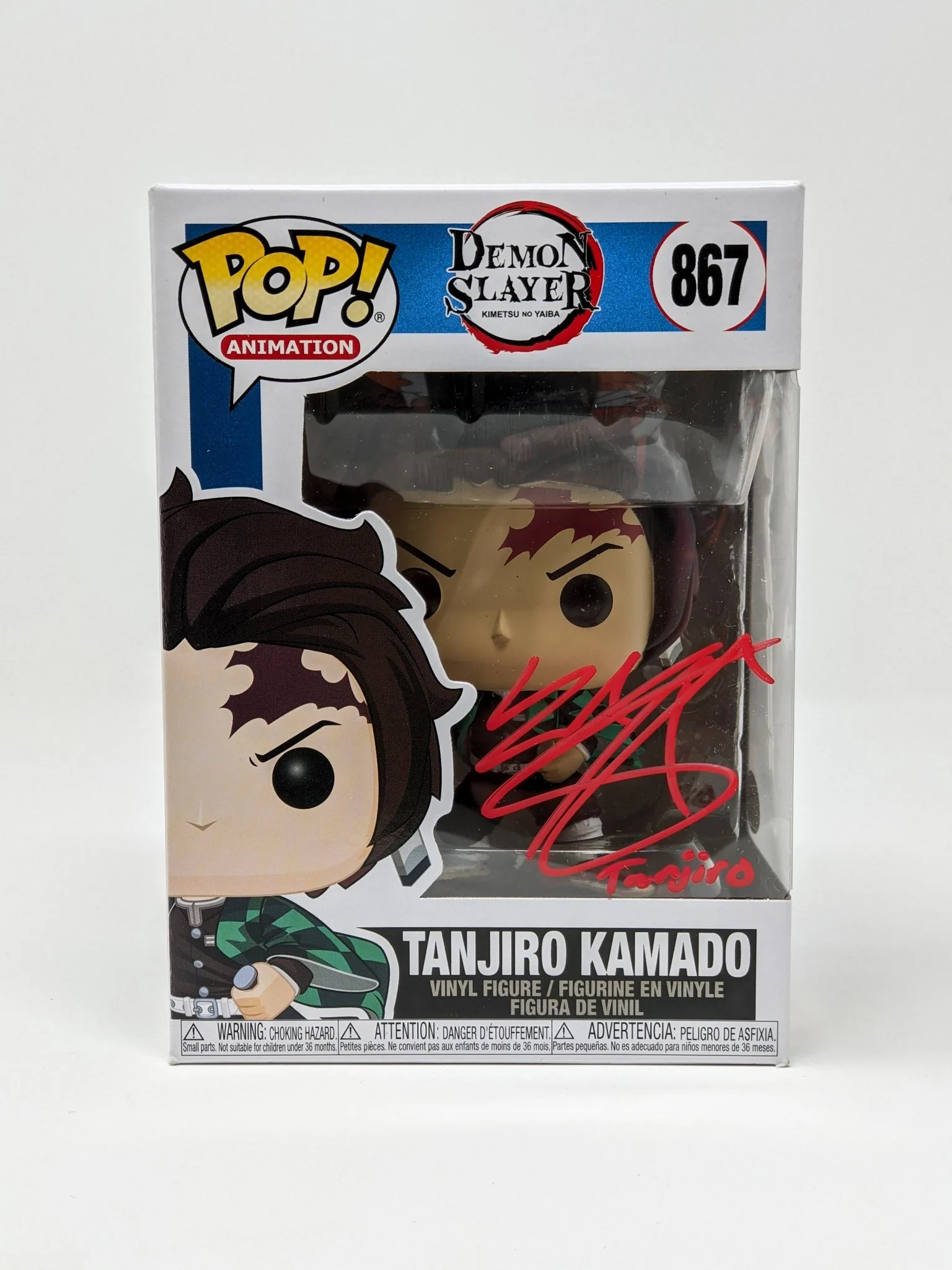 Zach Aguilar Demon Slayer Tanjiro Kamado #867 Signed Funko Pop JSA Certified Autograph - Image 7