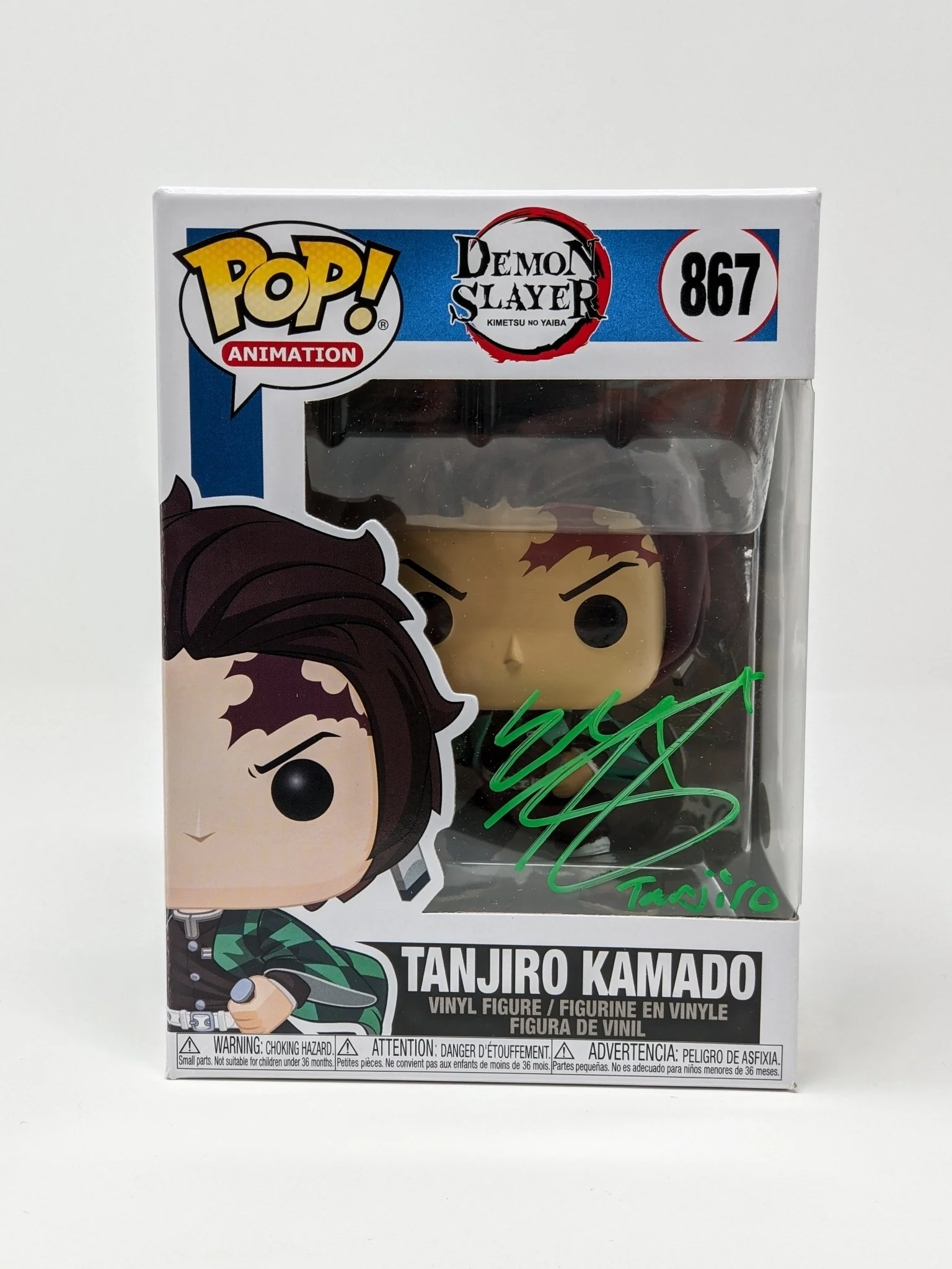 Zach Aguilar Demon Slayer Tanjiro Kamado #867 Signed Funko Pop JSA Certified Autograph - Image 8